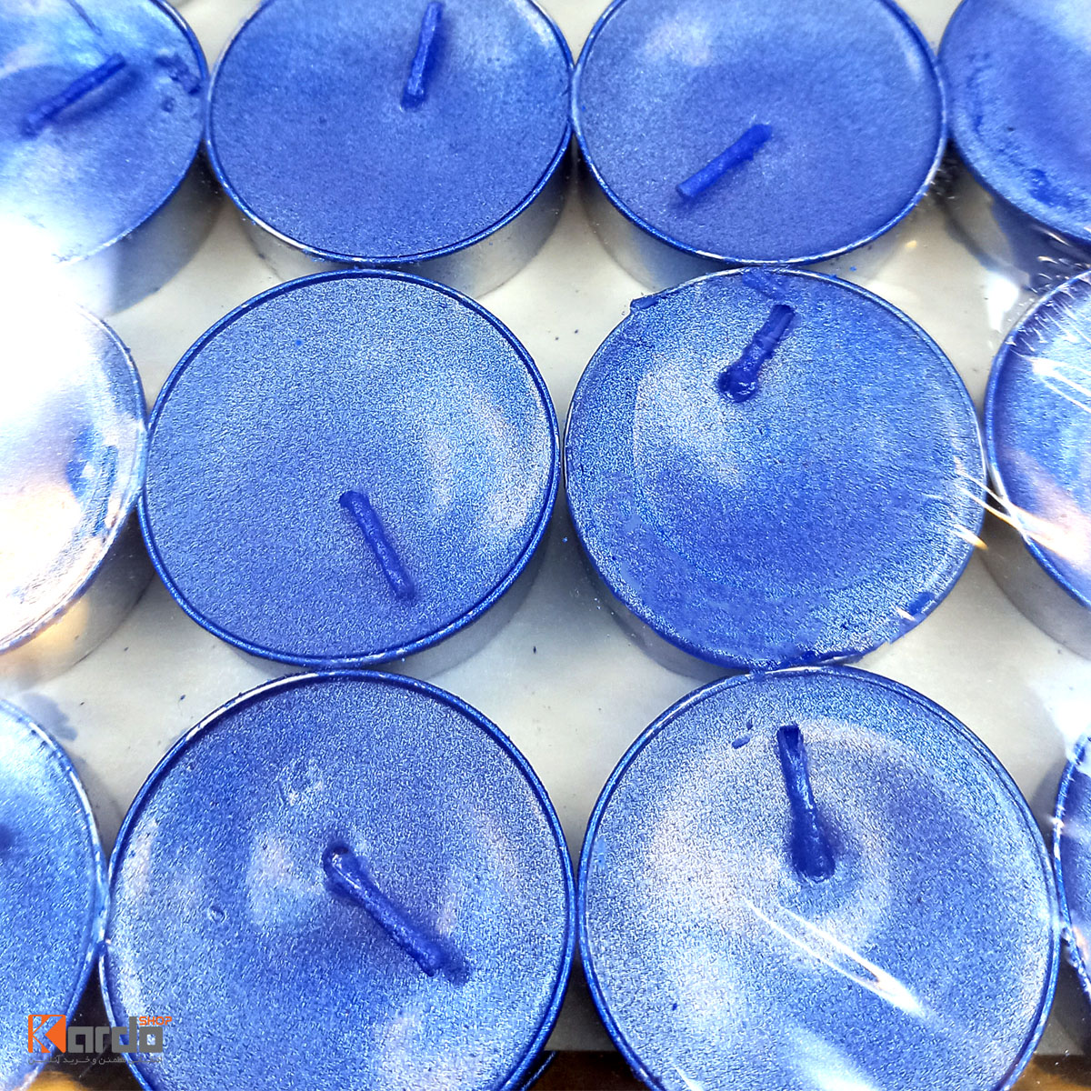شمع وارمر 50 تایی آبی متالیک