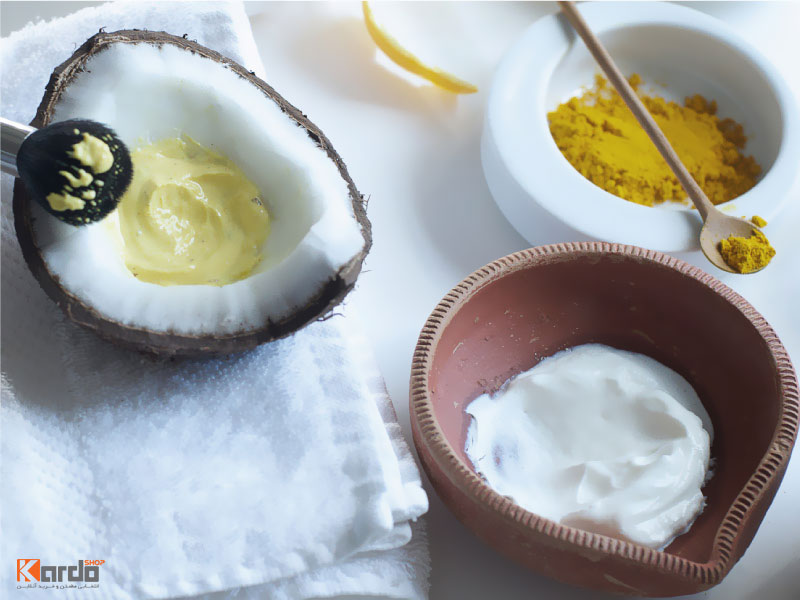 ماسک شیر نارگیل و زردچوبه
