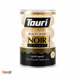صابون شستشو مرطوب کننده بدن توری مدل NOIR وزن 100 گرم بسته 4 عددی