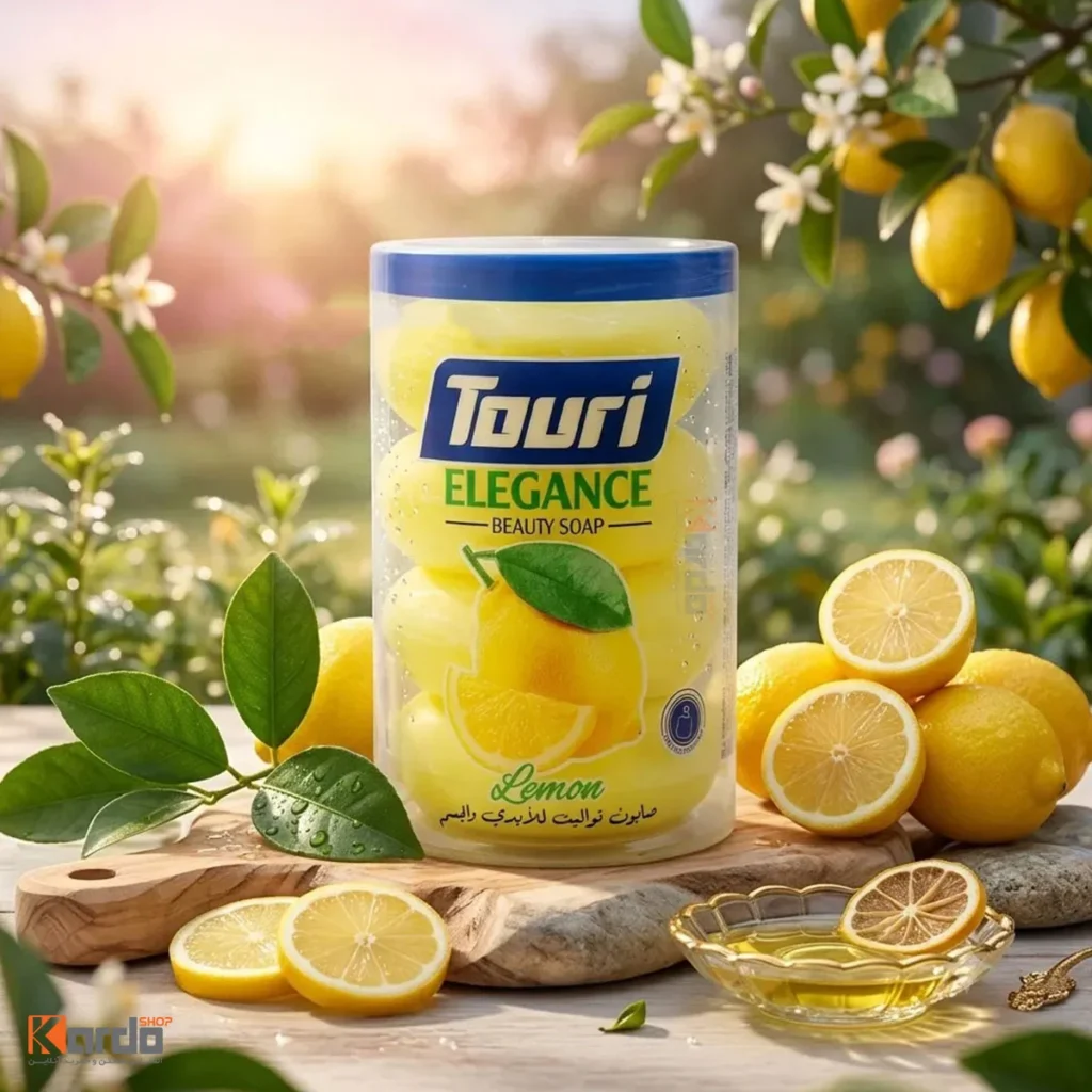 صابون شستشو مرطوب کننده بدن توری مدل لیمو وزن 100 گرم بسته 4 عددی