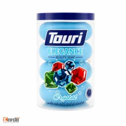صابون شستشو مرطوب کننده بدن توری مدل کریستال وزن 100 گرم بسته 4 عددی