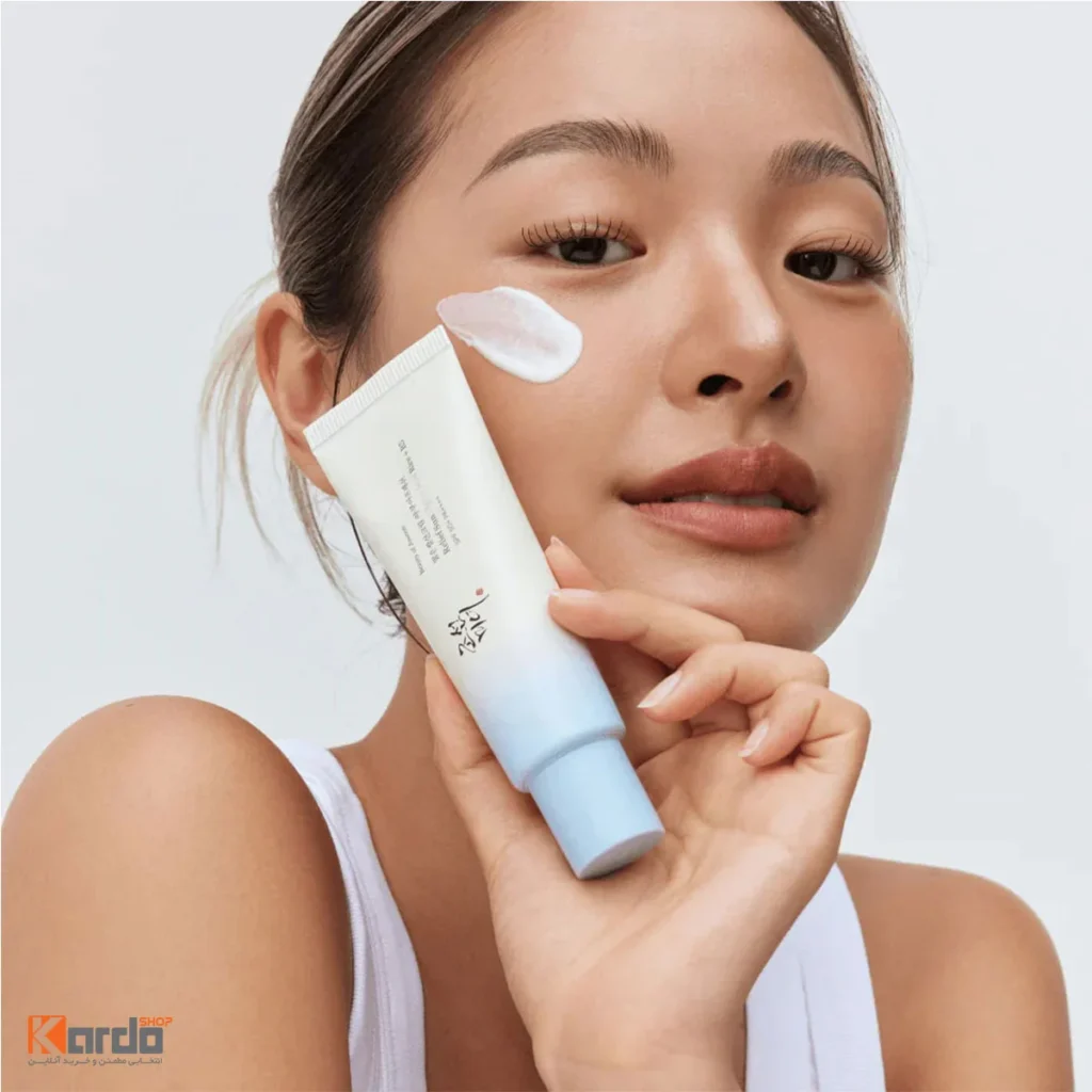 ویژگی های کرم ضد آفتاب آبرسان بیوتی آف جوسان مدل Aqua Fresh Rice + B5 SPF50 اصل