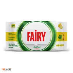 دستمال مرطوب چند منظوره فیری Fairy با رایحه لیمو بسته 100 عددی