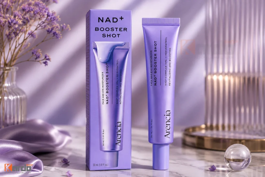 کرم جوانساز صورت و دور چشم آرنسیا مدل NAD+ Booster Shot حجم 30 میلی‌لیتر-