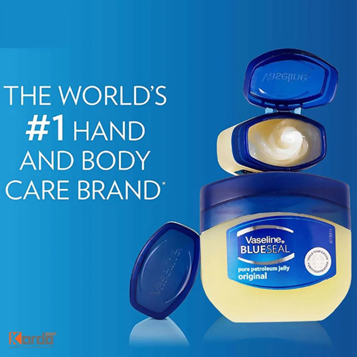 کرم نرم کننده پوست وازلین اورجینال Vaseline Blue Seal Original حجم 100 میلی‌لیتر